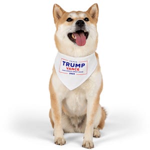 Trump Vance Make America Great Again! 2024 Pet Bandana Collar, Dog Collar, Dog Bandana, Cat Bandana, Cat Collar. Trump Vance, MAGA,FIGHT x 3