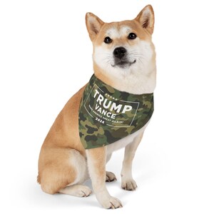 Trump Vance Make America Great Again! 2024 Camo Pet Bandana Collar, Dog Collar, Dog Bandana, Cat Bandana, Trump Vance, MAGA, FIGHT x 3
