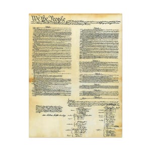 US Constitution Canvas Stretched, 1.5'' USA Historical Document 30x40 ...
