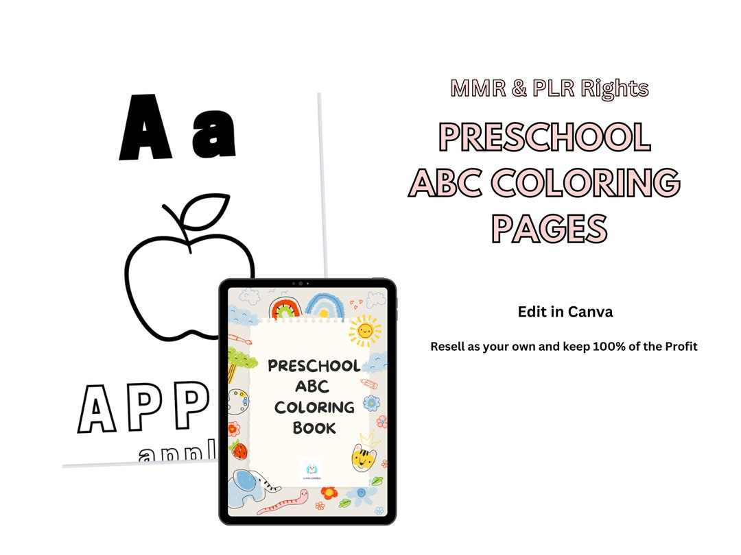 Preschool ABC Coloring Book - Etsy