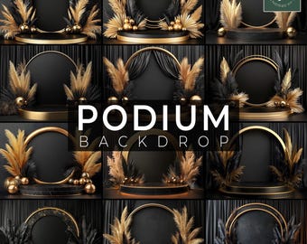 12 Elegant Luxury Digital Photography Backdrop Feathers and Pampas Digital Background Modern Backdrop Birthday Anniversary Wedding Maternity
