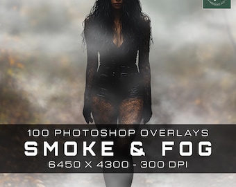 100 Smoke Overlays, Fog Overlay, Steam Overlay, Mist Overlay, Claudy Smoke Overlay, Photoshop Fog Smoke Mist Effect Overlay For Your Design