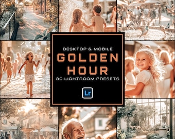 30 Golden Hour Presets Mobile Desktop Lightroom Presets Sunny Preset Sunshine Rustic Preset Sun Outdoor Western Photography Preset XMP & DNG