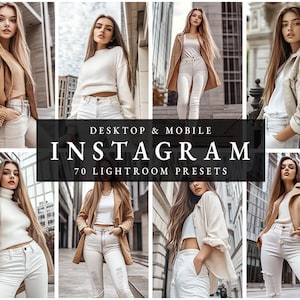 70 Instagram Lightroom Preset Bundle Influencer Lifestyle Preset Instagram Filters Photographer Outdoor Summer Moody Warm Preset Bundle