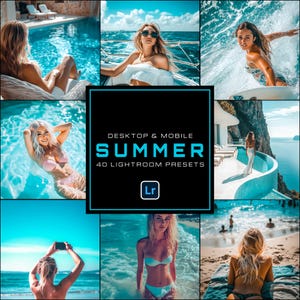 40 Summer Beach Vibes Lightroom Presets Instagram Influencer Blogger Presets Travel Presets Ocean Beach Mobile & Desktop Photography Presets