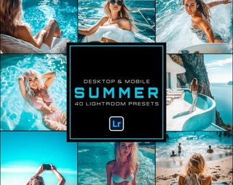 40 Summer Beach Vibes Lightroom Presets Instagram Influencer Blogger Presets Travel Presets Ocean Beach Mobile & Desktop Photography Presets