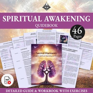 Spiritual Awakening GuideBook Spiritual Awakening Journal Planner ebook Spiritual Inner Child Energy Healing Manifestation Guide Coach