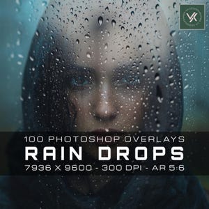 Rain Overlays | Raindrop, Window Steam, Rainy Window, Water Drops, Shower, Rain Drips, Digital Rain JPEG | Photoshop Overlays, Photo Editing