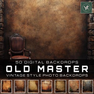 50 Old Master Background Vertical Portrait Background Portrait Studio Backdrop Vintage Background, Portrait Studio Background Digital JPG