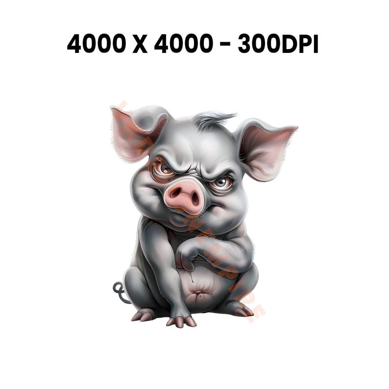 Funny Grumpy Farm Animal Pngs - Transparent Background - Cartoon ...
