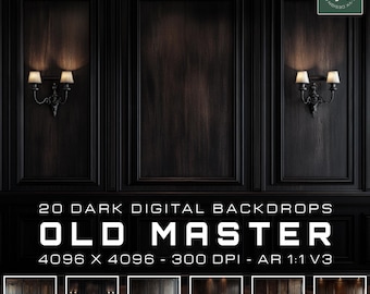 20 Dark Old Master Background Vertical Portrait Background Portrait Studio Backdrop Vintage Background, Portrait Studio Background JPG