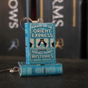 Murder on the Orient Express Mini Book Earrings