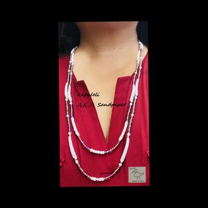 Native Inspired Statement Necklace - W/ Dentalium Shells, Seed Beads, Leather, & Silver-toned Accents