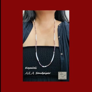 Native Inspired Statement Necklace w/ Dentalium Shells & Seed Beads Strung on a Leather cord
