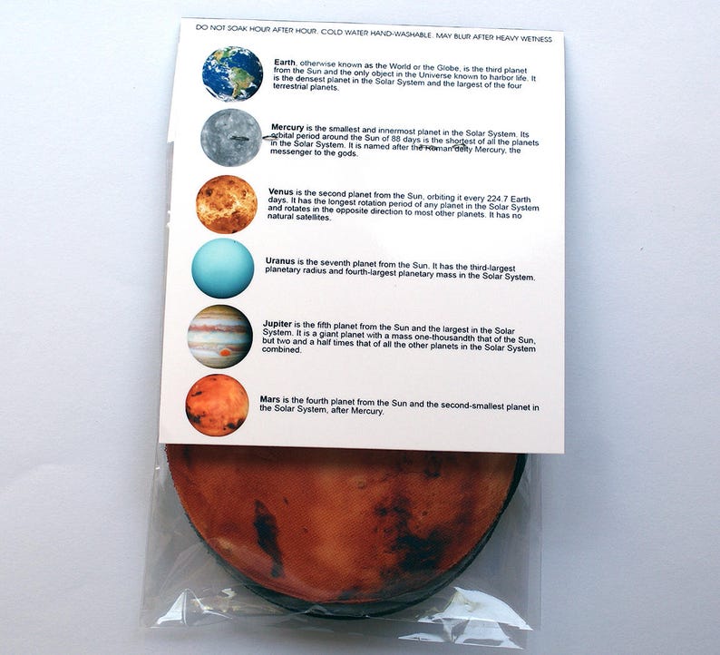 Coasters, Set of 6 Space Solar System Coaster Set