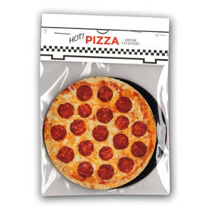 Cookie Coasters Food-design CAR & TABLE TOP Drink Coaster Pizza - Set
