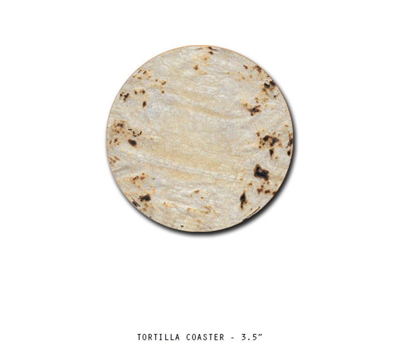 Cookie Coasters Food-design CAR & TABLE TOP Drink Coaster Tortilla