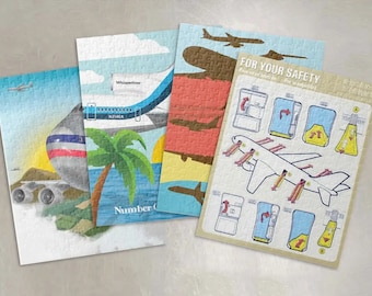 Classic  Jet Airplane Airliners Jigsaw Puzzle 11 x 14 (252 Pieces)