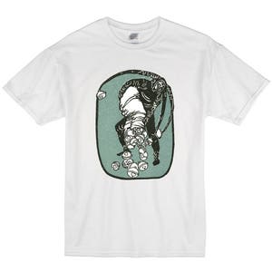 Classic JESTER JOKER Art Nouveau White T-Shirt (Adult & Youth Sizes)