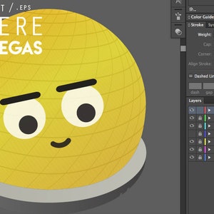 Las Vegas Sphere Building Vector Graphic Clipart Archivo EPS (V2) SVG, PNG