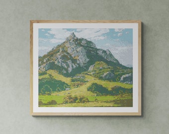 Where Nature's God Hath Wrought (1925), by William Wendt. Counted Cross Stitch PDF Pattern. PDF for Diamond Painting and Pattern Keeper.