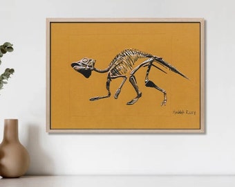 Hand-Drawn Dinosaur Bone Print: Kids Nursery Wall Art (Digital Download)