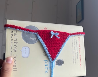 Crochet thong bookmark