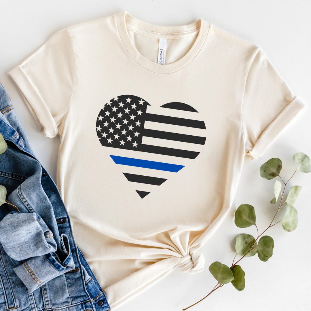 Adult Thin Blue Line Shirt, Back the Blue Shirt, Police Support Shirt ...