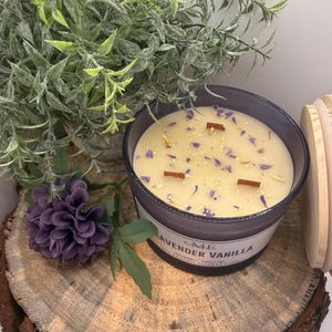 Vela de cera de abeja pura de 3 mechas / Certificada como orgánica / Vertida a mano / No tóxica, 16 oz