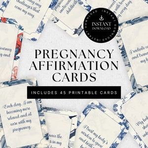 Cartes d'affirmation pour femmes enceintes, Chinoiseries cadeaux baby shower, Mantras positifs, Aide à l'accouchement hypnotique, Imprimable pour les nouvelles mamans, SG015