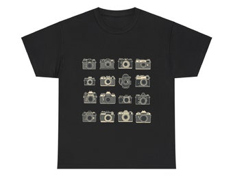 ヴィンテージカメラシャツ 1 写真家シャツ、カメラマン、写真愛好家、カメラ愛好家Tシャツ、かわいい趣味シャツ ユニセックス ヘビーコットンTシャツ