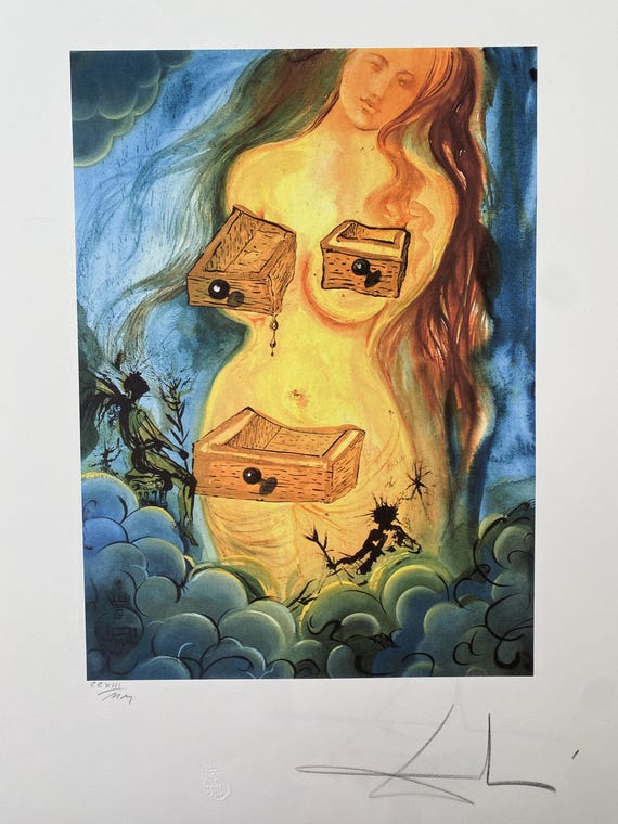 サルバドール・ダリ 「 私の裸の妻 」 リトグラフ 217/295 署名 2025年