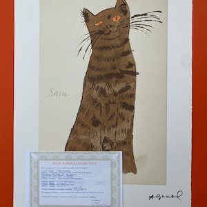 Andy Warhol Leo Castelli &quot;Sam  &quot; Lithograph, Certificate, Signed, Top! Wall Art, Pop Art