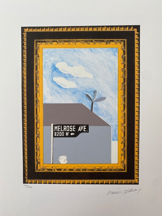 David Hockney Melrose Avenue Lithograph: Signed Pop Art Print