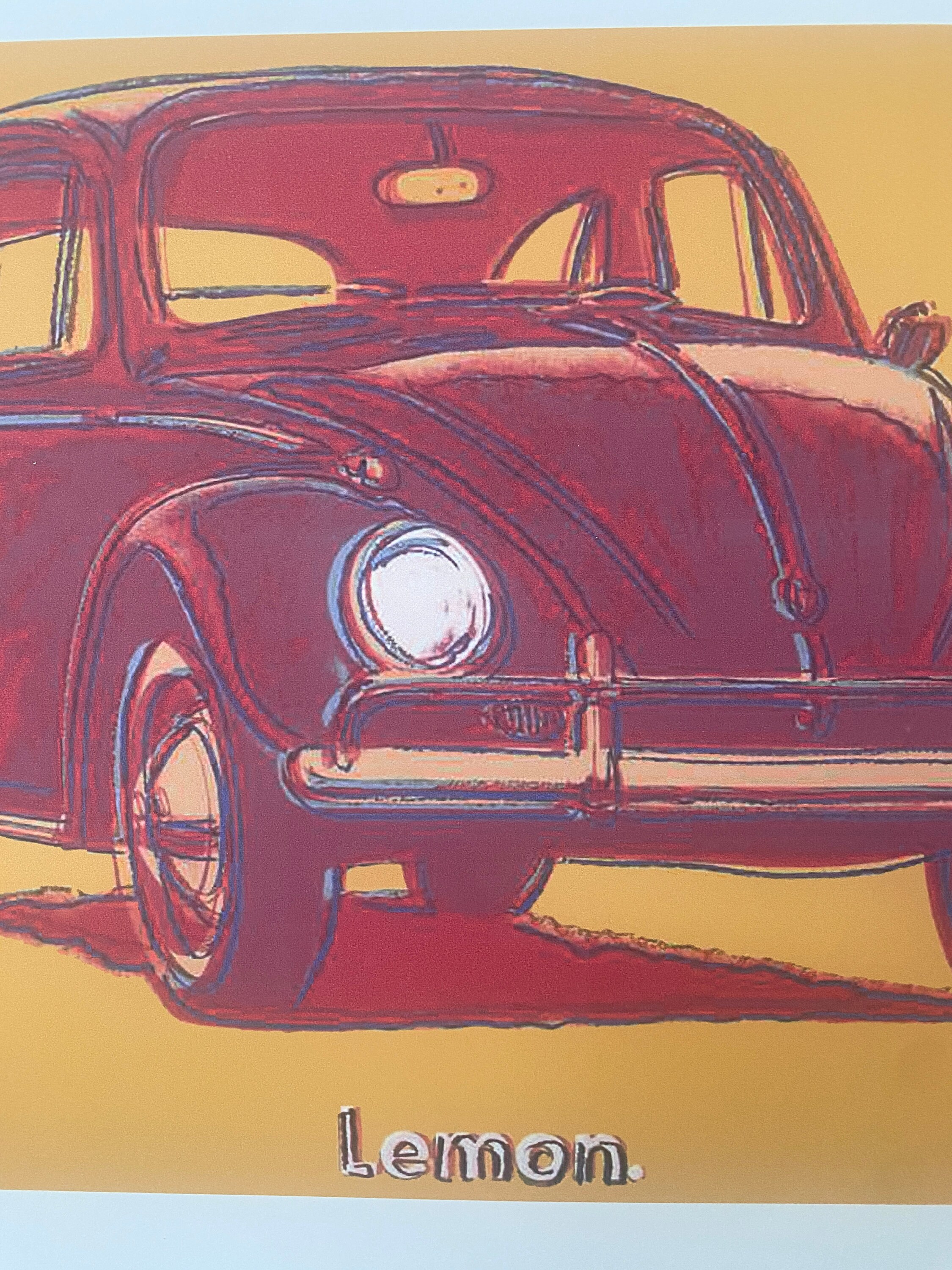 アンディ・ウォーホル「フォルクスワーゲン」リトグラフ：サイン入り