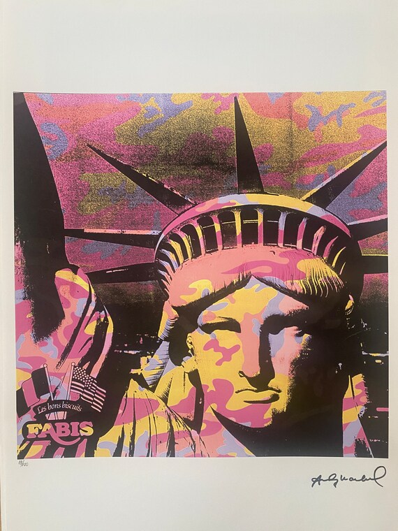 Andy Warhol Statue of Liberty Lithograph: Signed Pop Art