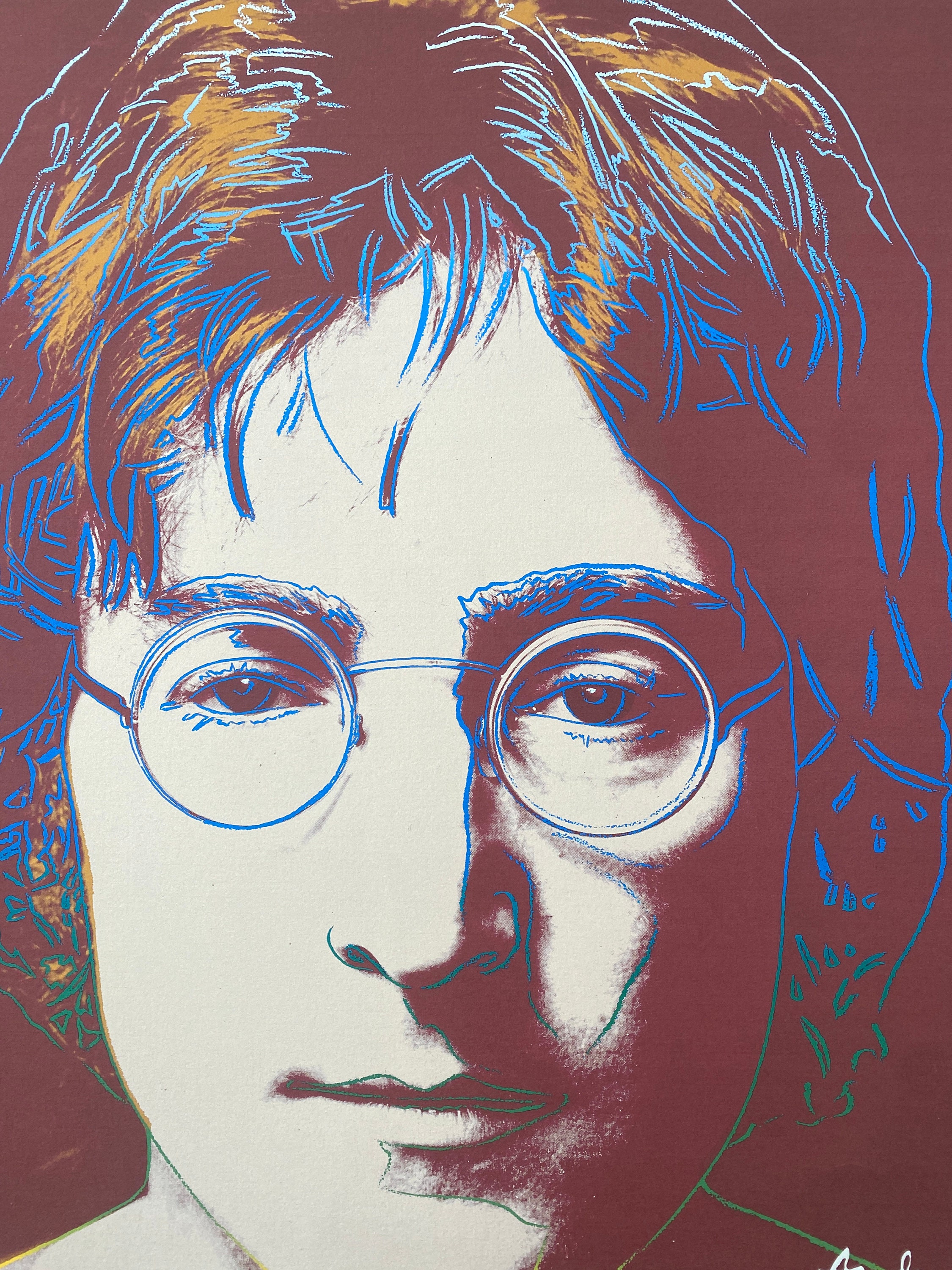 Andy Warhol John Lennon Lithograph: CMOA Pop Art Print, Signed