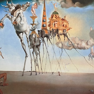 サルバドール・ダリ「聖アントニウスの誘惑」リトグラフ、署名入り