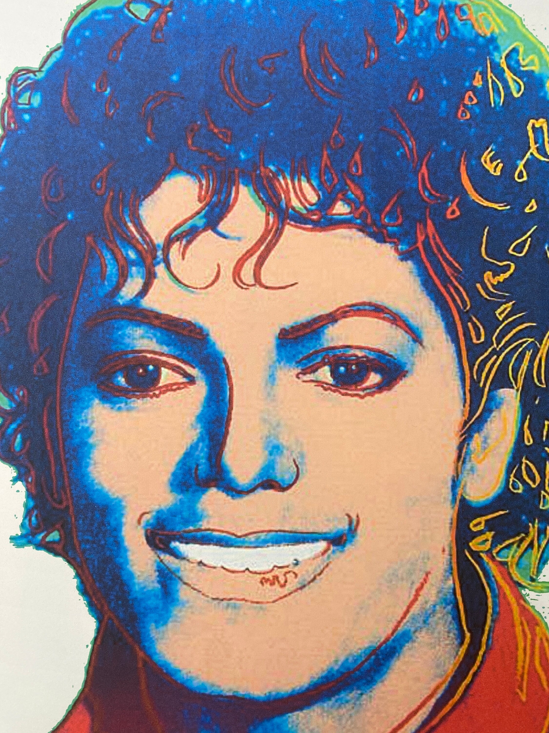 マイケル・ジャクソン(MJ)のサイン入りイラスト・Andy Warhol 作 Andy Warhol 