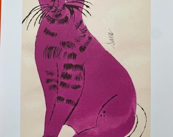 アンディ・ウォーホル - 猫 - サイン入り、番号入りエディション 13