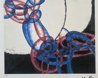 Frantisek Kupka &quot;Amorpha Figure in Two Colors  &quot; Lithograph, Certificate, Signed, Top! Wall Art, Pop Art after
