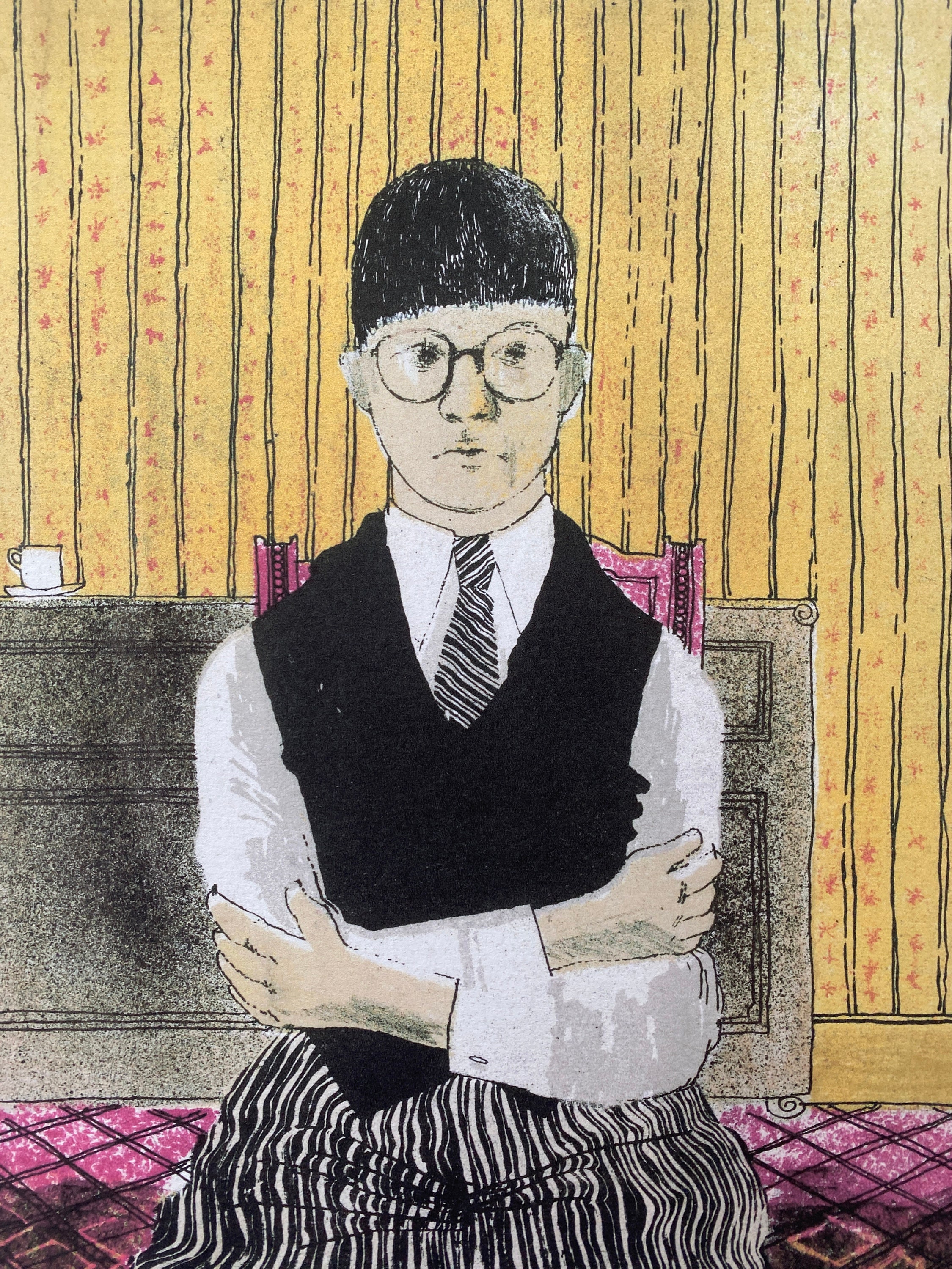 david-hockney-self-portrait-1954-lithograph-certificate-signed