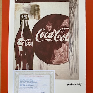 Andy Warhol &quot;Coca Cola&quot; Lithograph - Leo Castelli Edition, Signed, Arches Paper
