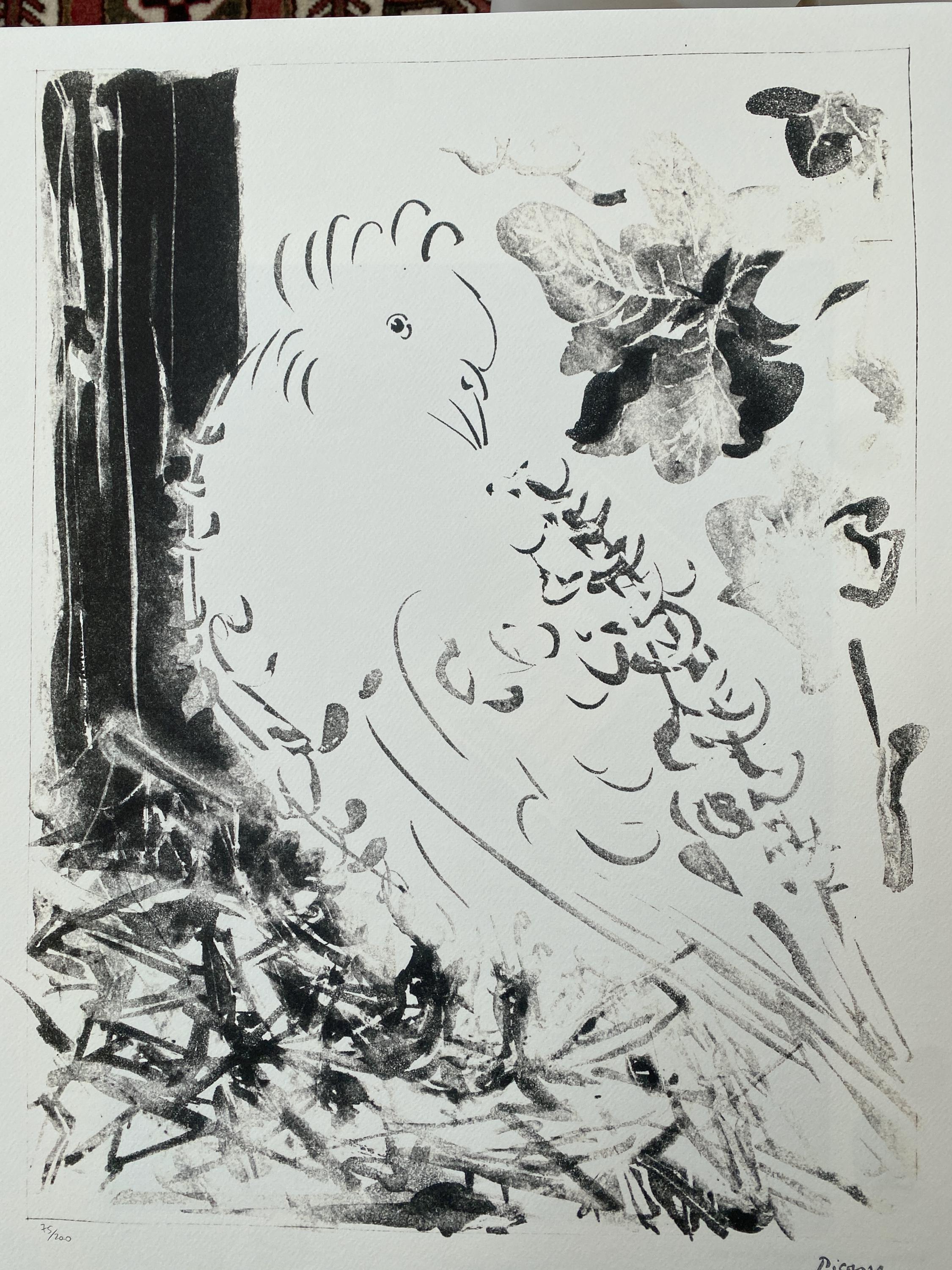 パブロ・ピカソ「鳩」リトグラフ、証明書、サイン入り、トップ