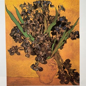 Litografía de Iris de Van Gogh, certificado firmado, edición limitada