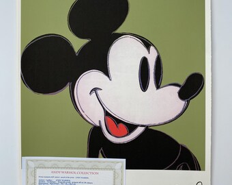 【限定品・証明書付】アンディ・ウォーホル リトグラフ 「ミッキーマウス」 リトグラフミッキー