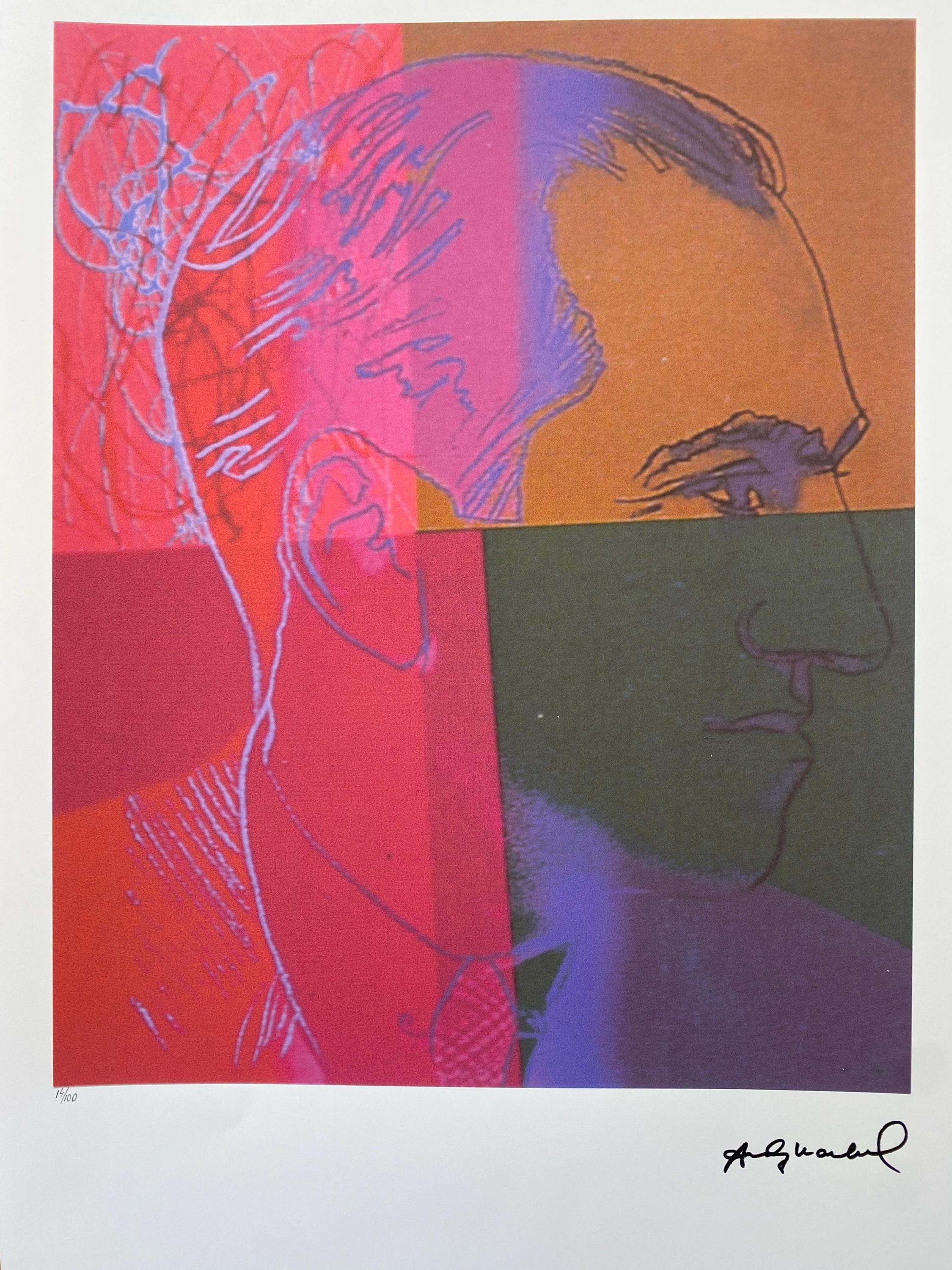 Carte signée à la main (Andy Warhol-Absolut) - Carte postale - 1981