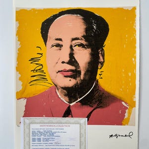 Andy Warhol Leo Castelli &quot;Mao  &quot; Lithograph, Certificate, Signed, Top! Wall Art, Pop Art   after