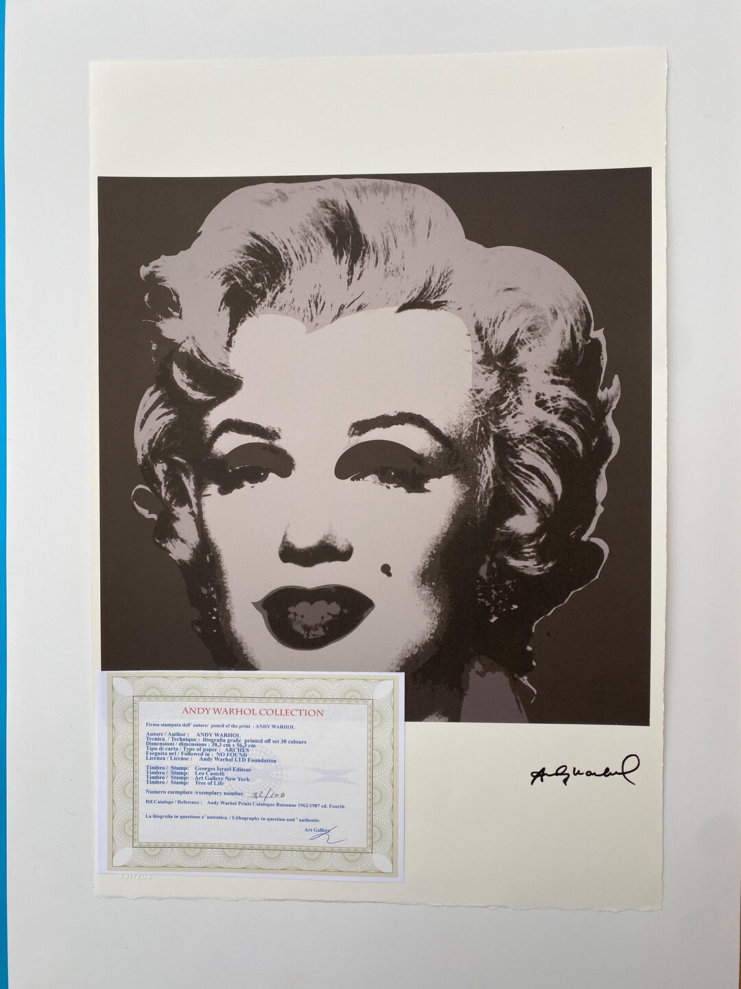 アンディ・ウォーホル レオ・カステッリ リトグラフ：ポップアート