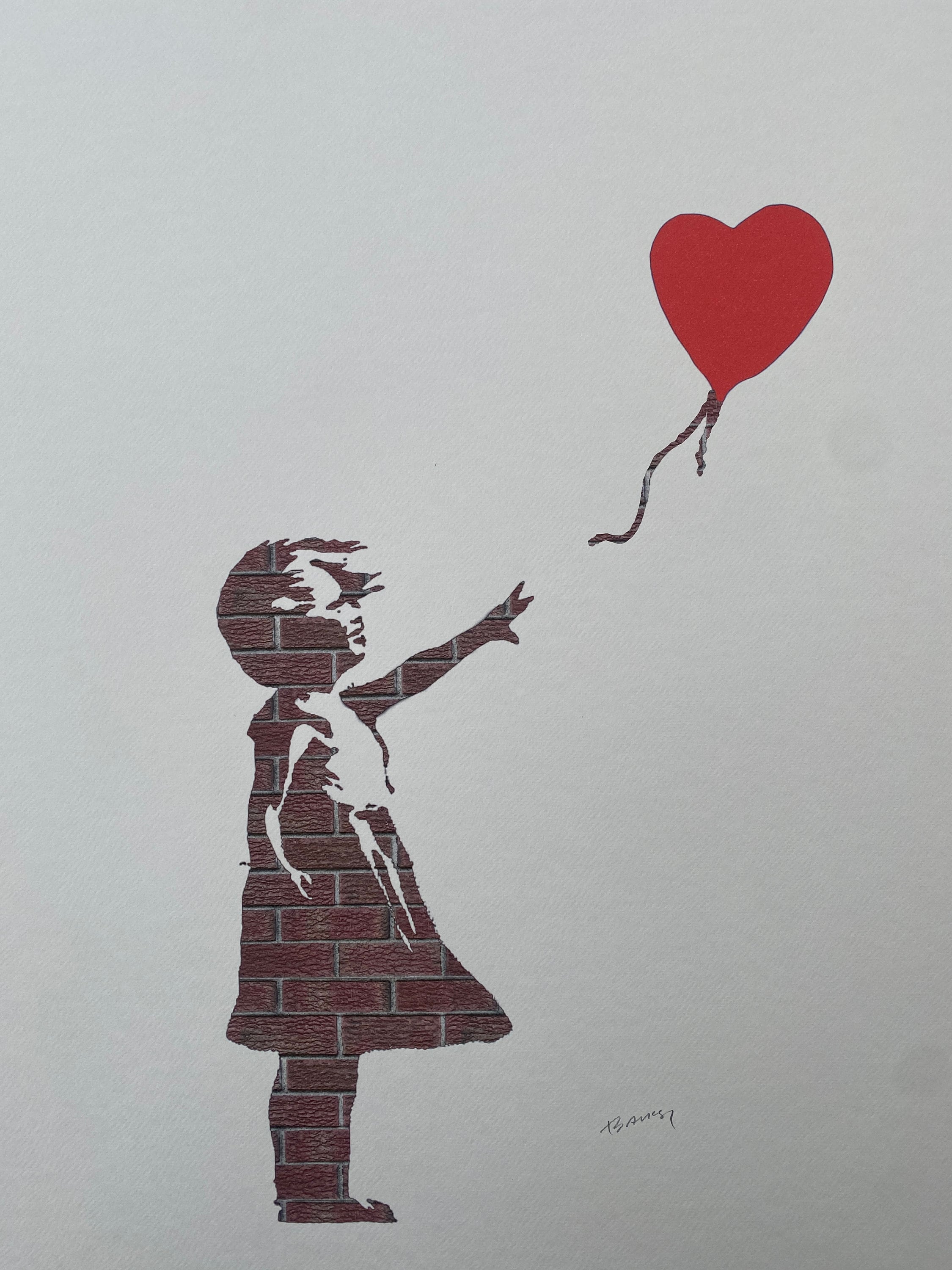 バンクシー Girl With Balloon エスタンプ リトグラフ バンクシー Girl With Balloon エスタンプ リトグラフ